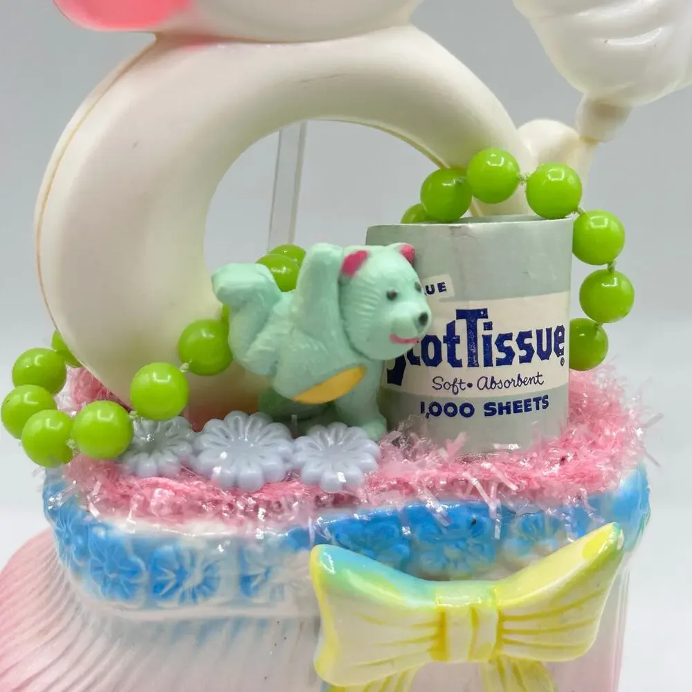 Kitschy Baby Duckie Centerpiece - Assemblage Diorama Decor